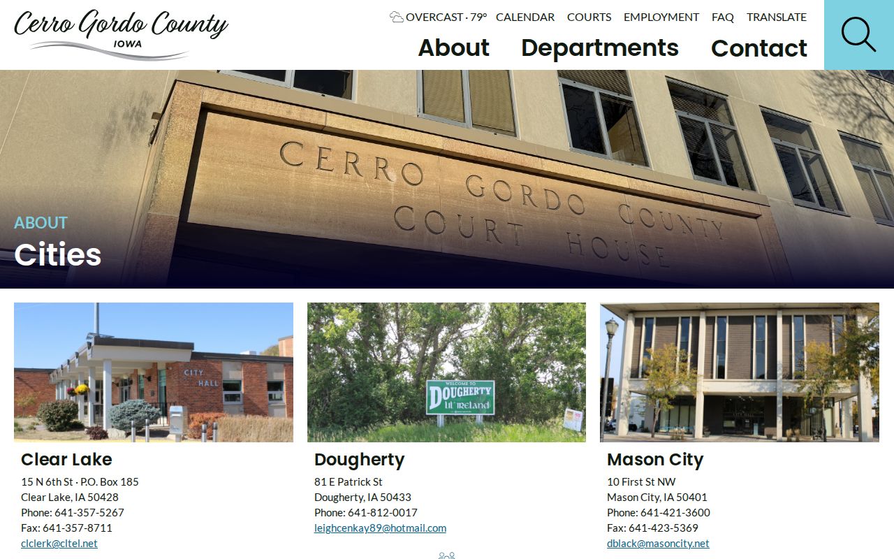 Rockwell warrant records and official Rockwell city contact listing
